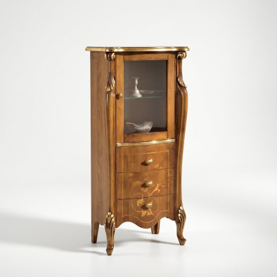 Classic Brown Display Cabinet Dining Room Furniture Luxury Sideboard Wooden Dresser