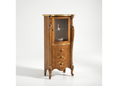 Classic Brown Display Cabinet Dining Room Furniture Luxury Sideboard Wooden Dresser
