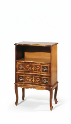 Classic brown chest of drawers 2 drawers luxury wooden furniture living room new