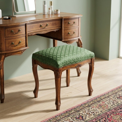 Classic wooden stool textile side stool bedroom furnishings