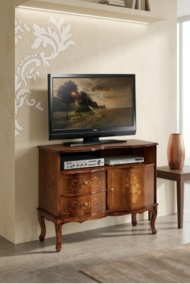 Classic TV Stand Luxury Sideboard Drawers Living Room Furniture Wood