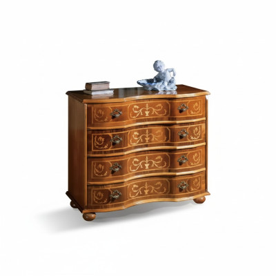 Classic brown wooden cabinet drawers chest of drawers living room design