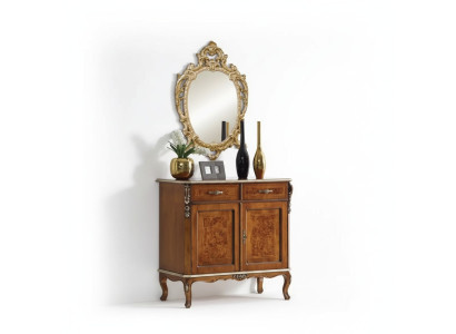 High-quality luxurious classic living room sideboard wood brown