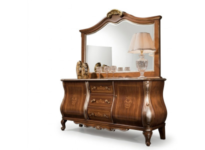 High-quality luxurious classic living room sideboard wood brown 200x53x100