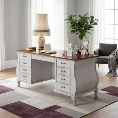 Classic white desk office furniture 180x80 desks