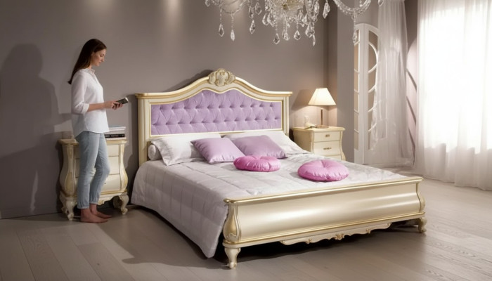 Bed design luxurious Chesterfield double bed for bedroom wooden furniture bed