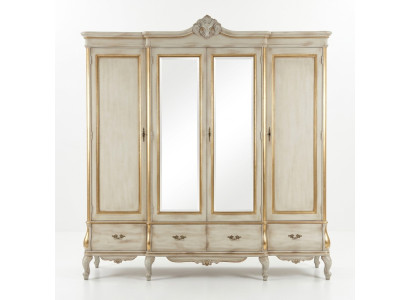 White luxury wardrobe solid wood furniture bedroom cabinets wardrobe