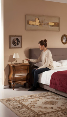 Luxurious bedroom side table luxury nightstand Art Deco style wood hotel