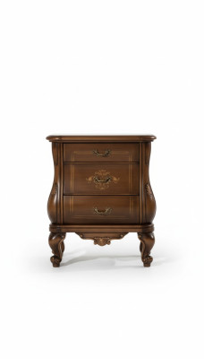 Luxurious bedroom side table luxury nightstand Art Deco style wood hotel