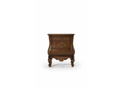 Luxurious bedroom side table luxury nightstand Art Deco style wood hotel