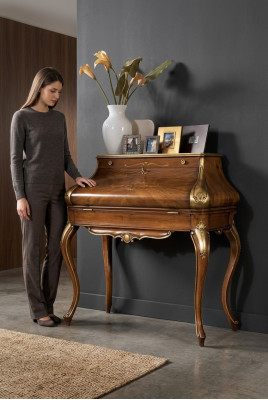 Design Luxury Brown Console Table Bedroom Furniture Vanity Table Wood
