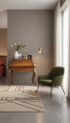 Design Luxury Brown Console Table Bedroom Furniture Vanity Table Wood