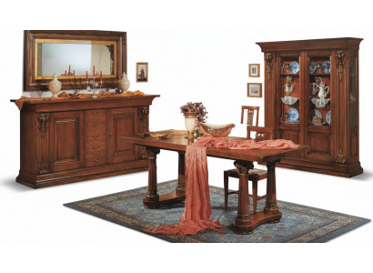 Dining room set, dining table, sideboard, display cabinet, mirror, luxury classic furniture