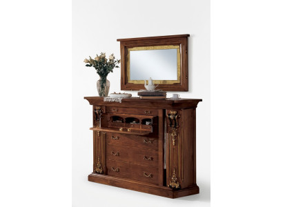 Bedroom dresser with mirror classic furniture 2-piece bed wardrobe