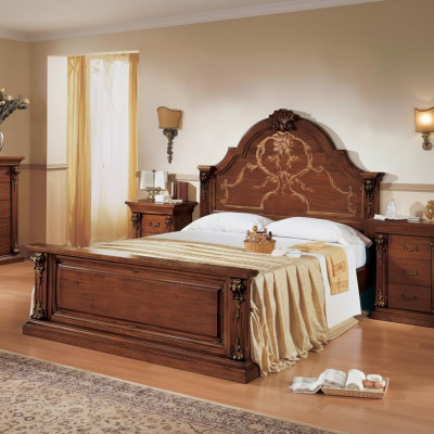 Bedroom bed wood 160x200 beds brown double bed furniture