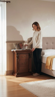 Luxurious design bedside tables bedroom wood luxury consoles