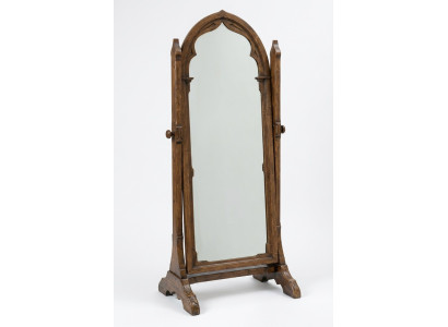 Large handmade mirror with a wooden frame