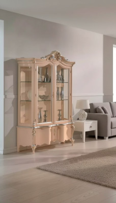 Luxury wooden cabinet design sideboard cabinets beige Italian furniture