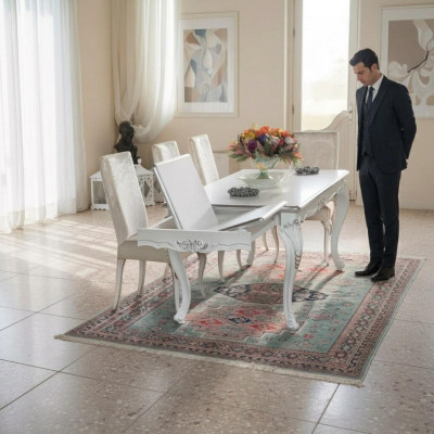Italian dining tables, luxury wooden tables, furniture dining table, classic table.