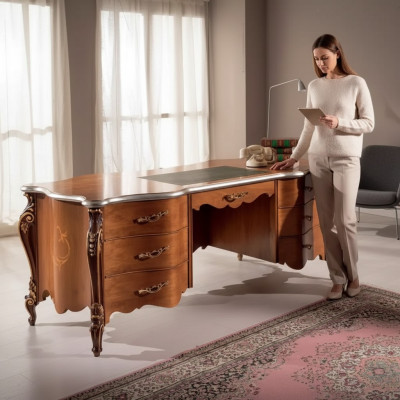 Desk table Italian furniture wood office secretary