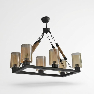 Chandelier Ceiling Light Ceiling Lamp Lamps Glass Black