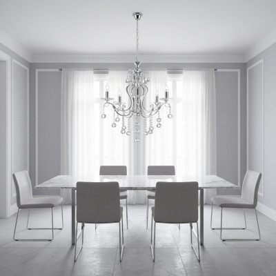Chandelier luxury ceiling light chandelier ceiling lamp silver crystal