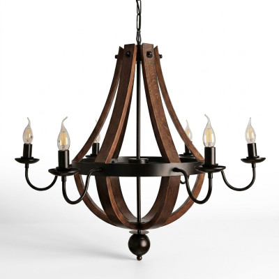 Brown crown chandelier ceiling light wood chandelier lamp chandelier