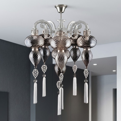 Ceiling chandelier chandelier ceiling lamp lamps glass silver new
