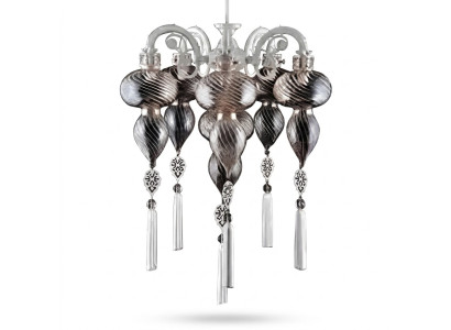 Ceiling chandelier chandelier ceiling lamp lamps glass silver new