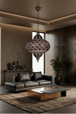 Ceiling lamp chandelier candelabra chandelier lamps glass brown new