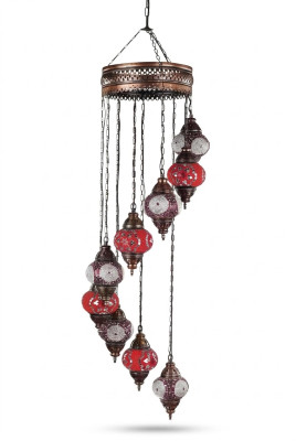 Chandelier Ceiling Light Glass Lamp 45x145cm