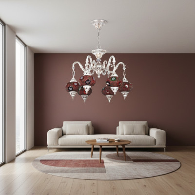 Ceiling chandelier pendant art chandelier ceiling lamp glass white