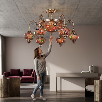 Ceiling chandelier crystal chandelier ceiling lamp lamps glass gold light