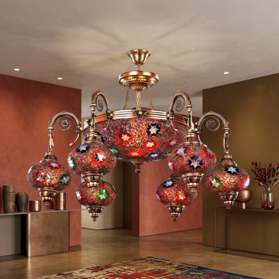 Ceiling chandelier crystal chandelier ceiling lamp lamps glass gold light