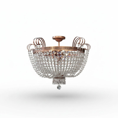Luxury Ceiling Chandelier Lustre Chandelier Ceiling Lamp Gold Crystal Round Lamp