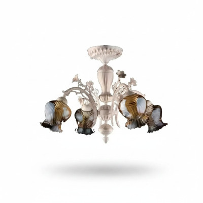 Ceiling lamp ceiling chandelier flower chandelier lamp glass
