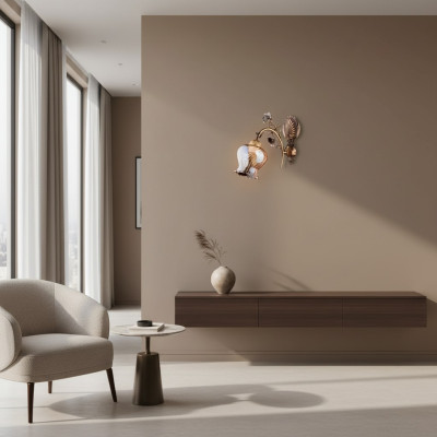Wall lamp wall lights flower wall light chandelier wall lamp brown glass