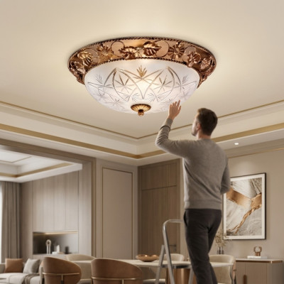 Ceiling chandelier luster ceiling lamp lamps glass gold art