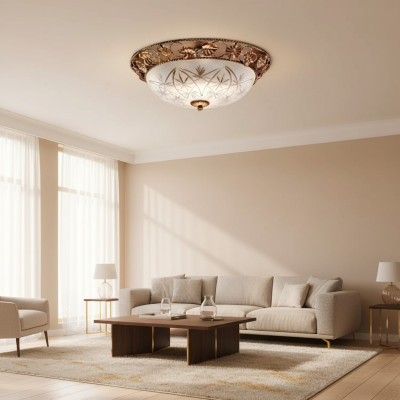 Ceiling chandelier luster ceiling lamp lamps glass gold art