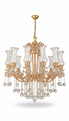 Luxury ceiling light chandelier crystal gold ceiling lamp