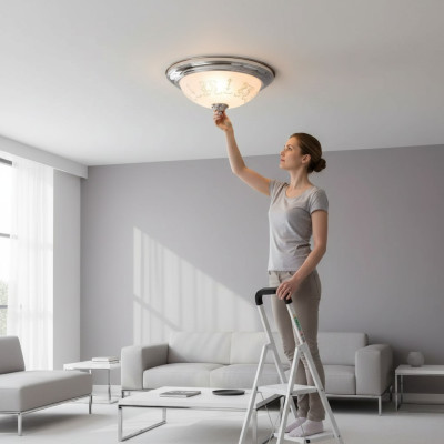 Lamps Chandelier Ceiling Light Ceiling Lamp Silver Glass New