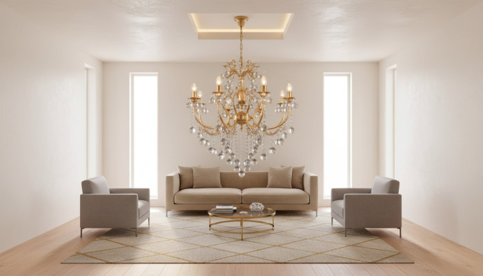 Chandelier Crystal Luxury Ceiling Light Pendant Ceiling Lamp Gold Lamp
