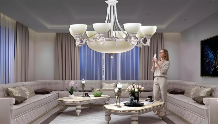 Lamps Ceiling Light Chandelier White Ceiling Lamp Glass Modern