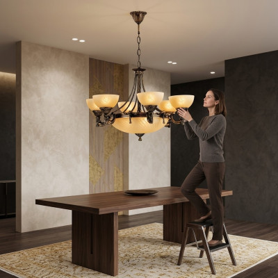 Chandelier Ceiling Light Modern Chandelier Ceiling Lamp Beige Glass Lamp