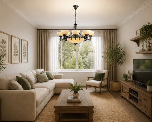 Ceiling chandelier chandelier ceiling lamp glass beige lamps new