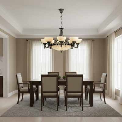 Ceiling chandelier chandelier ceiling lamp glass beige lamps new