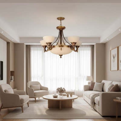 Beige ceiling lamp crystal pendant light gold glass chandelier crystal extravagant light