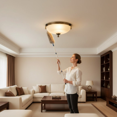 Chandelier Ceiling Light Lamp Ceiling Lamp Chandelier Glass Beige Art
