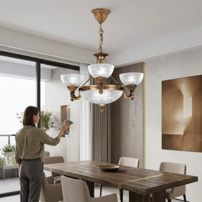 Ceiling lamp chandelier ceiling light lamp chandelier glass gray gold