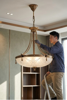 Lamp ceiling lamp chandelier ceiling light glass gray gold